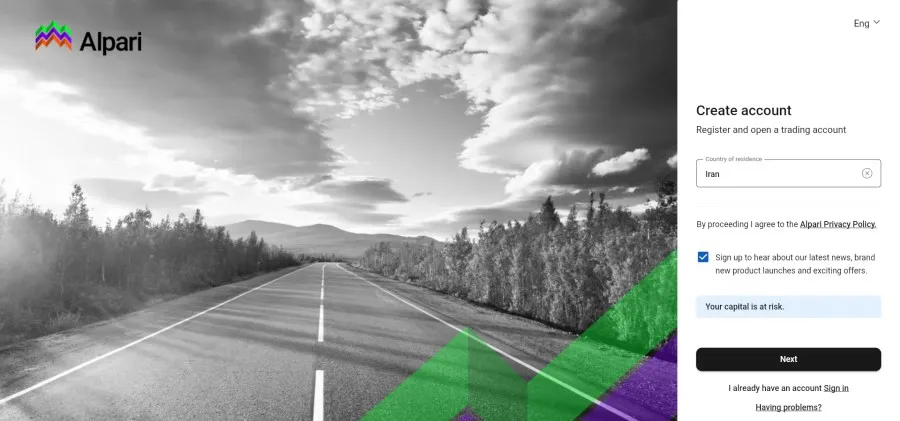 ثبت نام و احراز هویت در بروکر آلپاری مرحله دوم