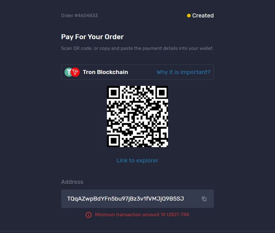 واریز تتر به آلپاری مرحله سوم