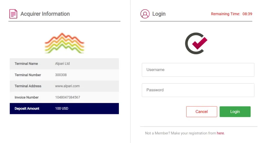 نحوه واریز و برداشت از آلپاری با تاپ چنج مرحله دوم